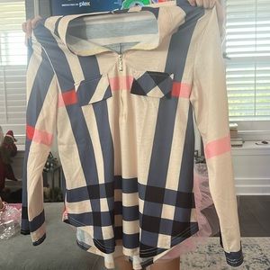 British plaid tunic w front pockets